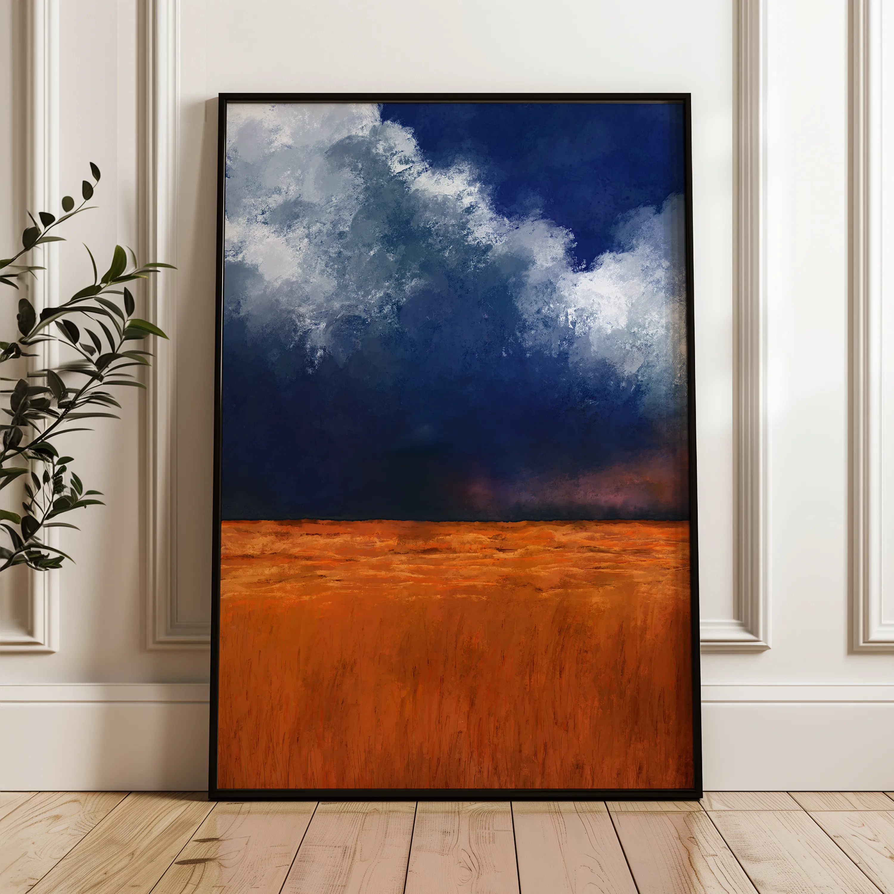 Landscape 060 Canvas Art 18" x 24" / 45 x 60 cm / Black
