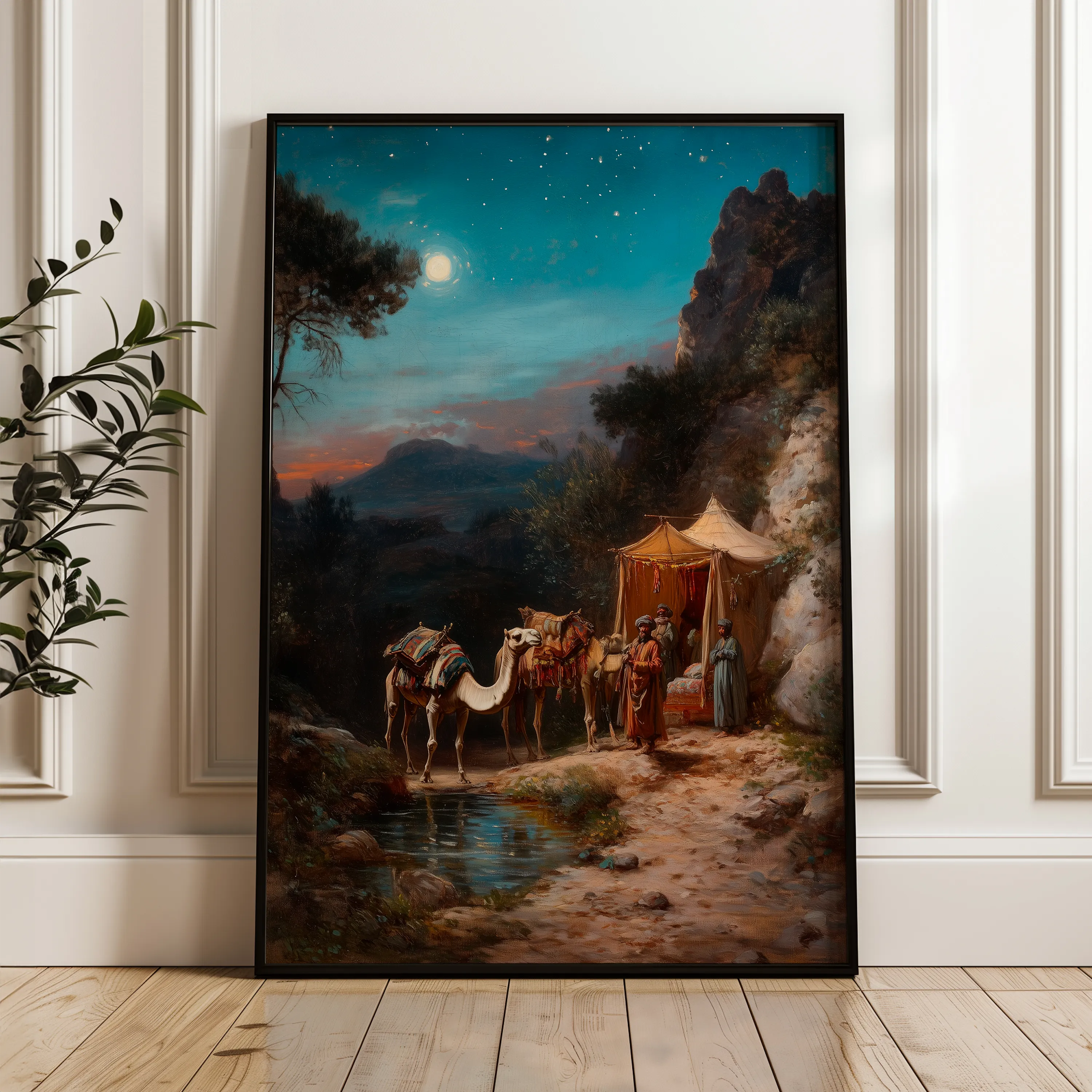 Orientalist 060 Canvas Art 18" x 24" / 45 x 60 cm / Black