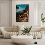 Orientalist 060 Canvas Art 18" x 24" / 45 x 60 cm / Black