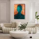 Portrait 060 Canvas Art 18" x 24" / 45 x 60 cm / Black