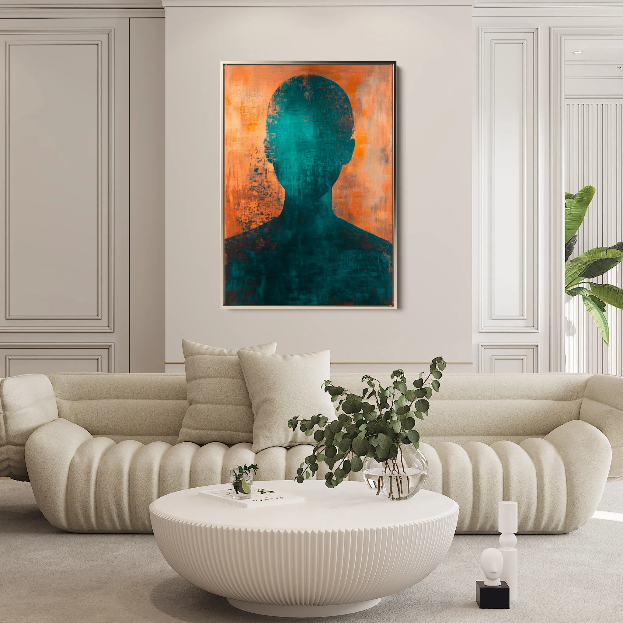 Portrait 060 Canvas Art 18" x 24" / 45 x 60 cm / Black