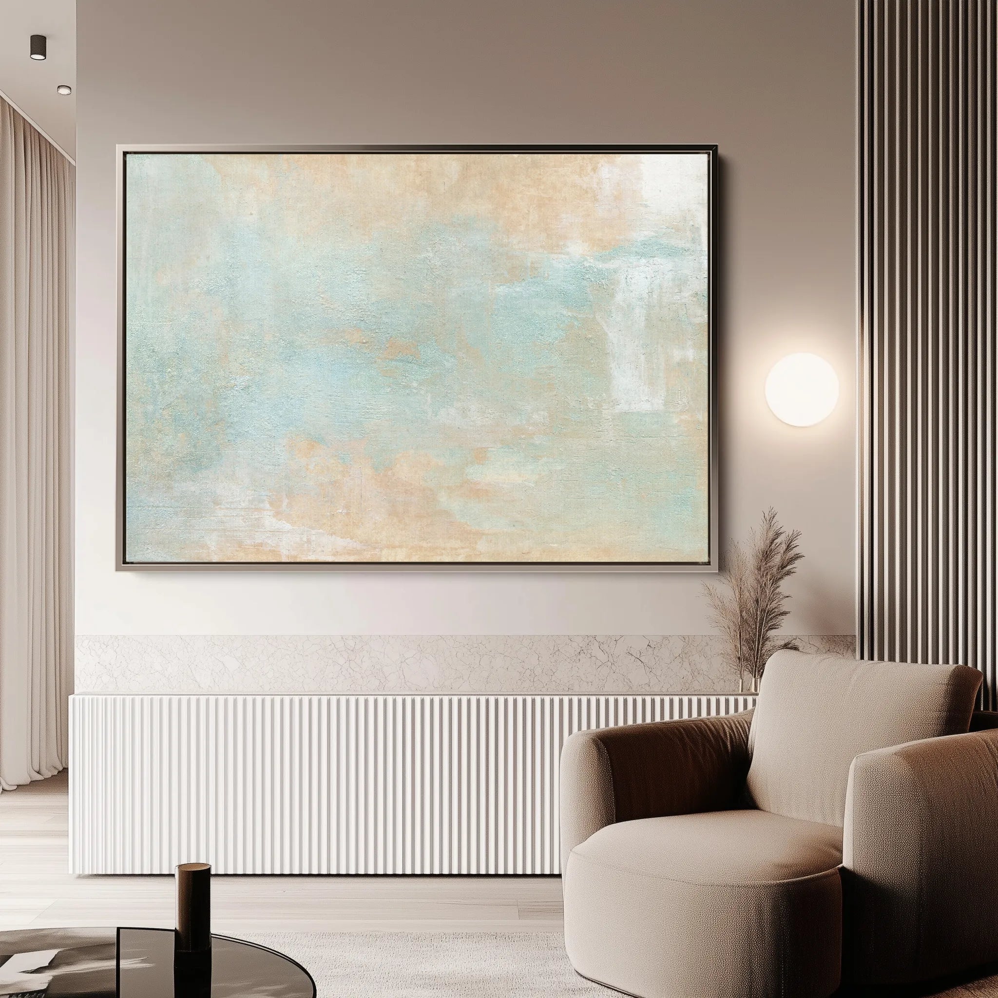 Abstract 061 Canvas Art 18" x 24" / 45 x 60 cm / Black