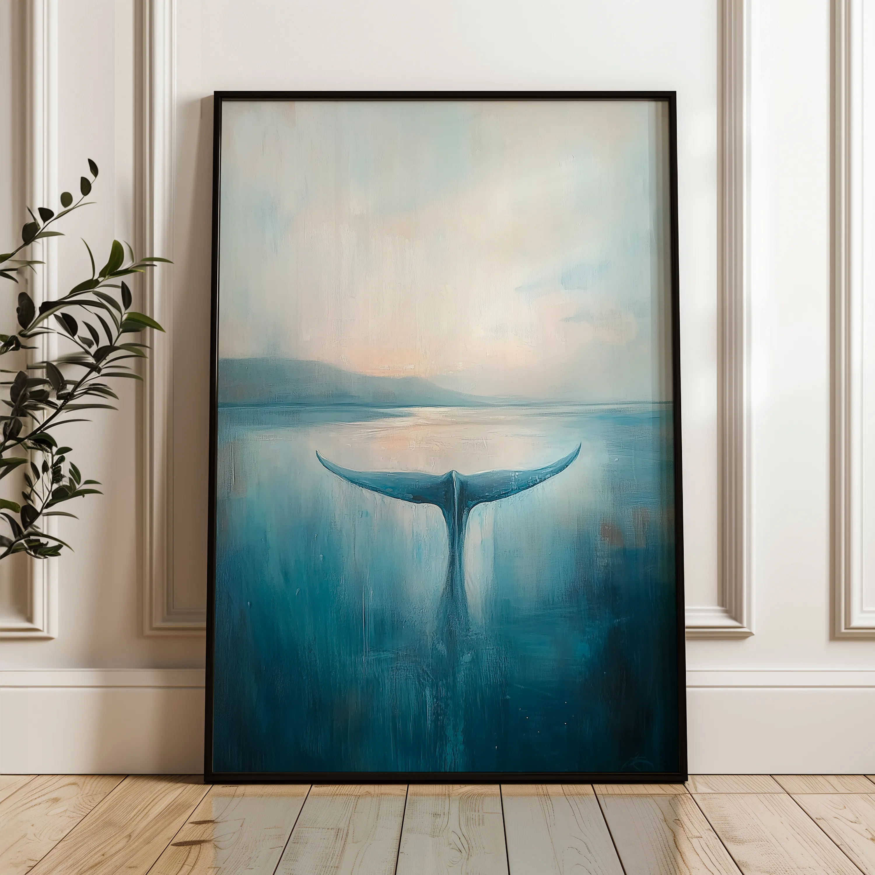 Animals 061 Canvas Art 18" x 24" / 45 x 60 cm / Black