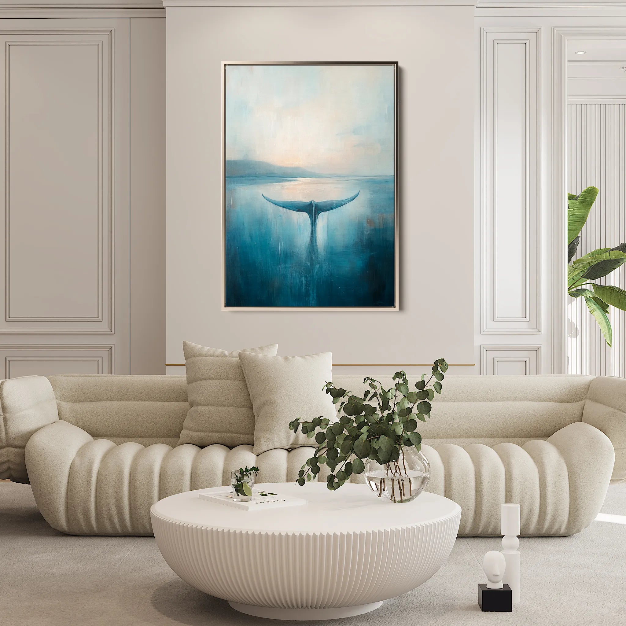 Animals 061 Canvas Art 18" x 24" / 45 x 60 cm / Black
