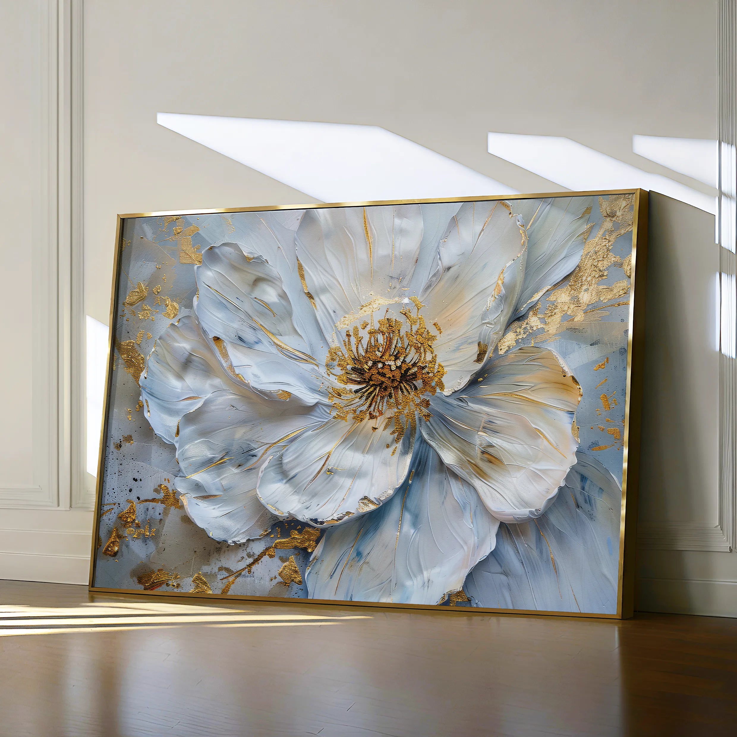 Floral 061 Canvas Art 18" x 24" / 45 x 60 cm / Black