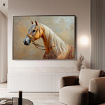 Horses 061 Canvas Art 18" x 24" / 45 x 60 cm / Black
