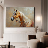 Horses 061 Canvas Art 18" x 24" / 45 x 60 cm / Black