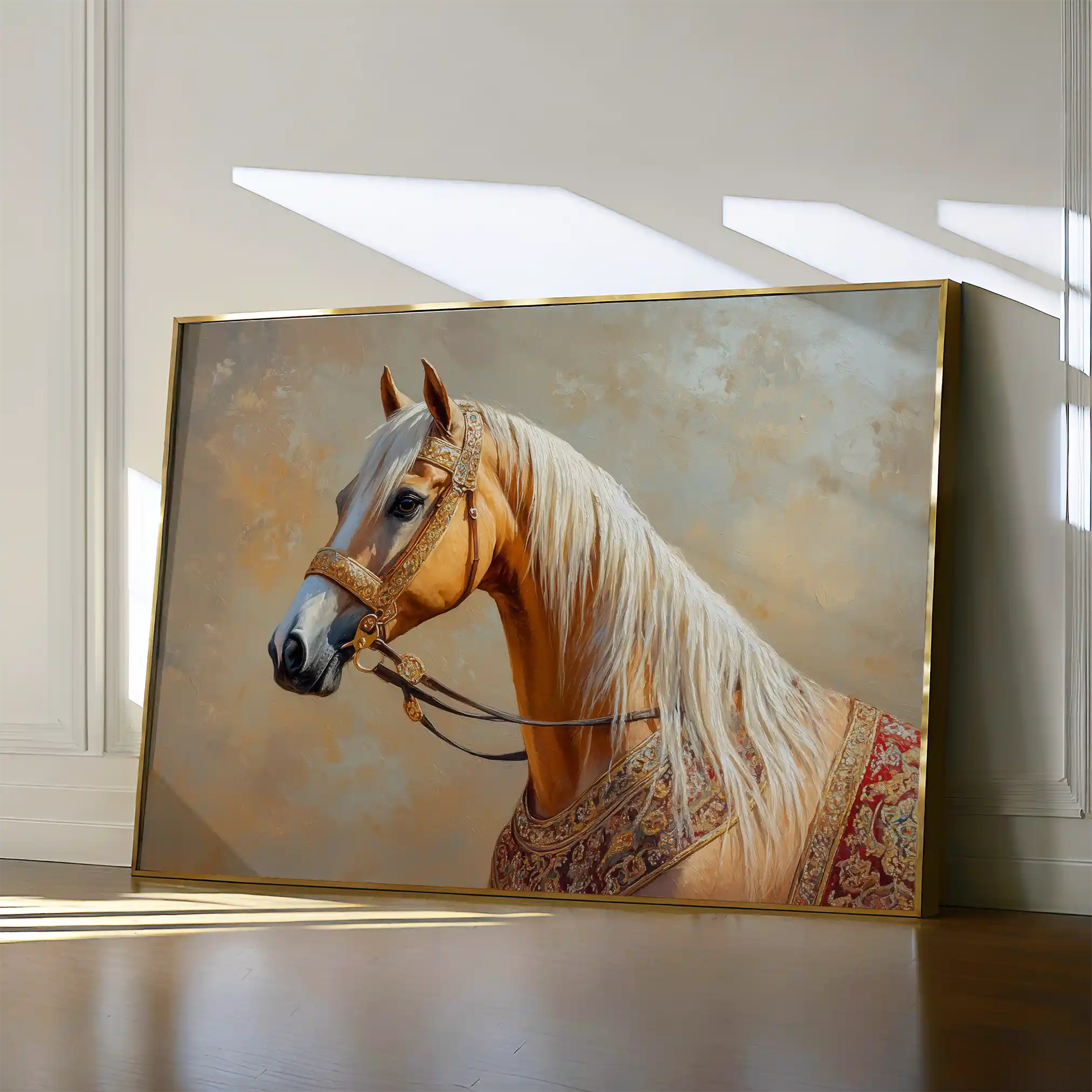 Horses 061 Canvas Art 60 x 40 cm / Black