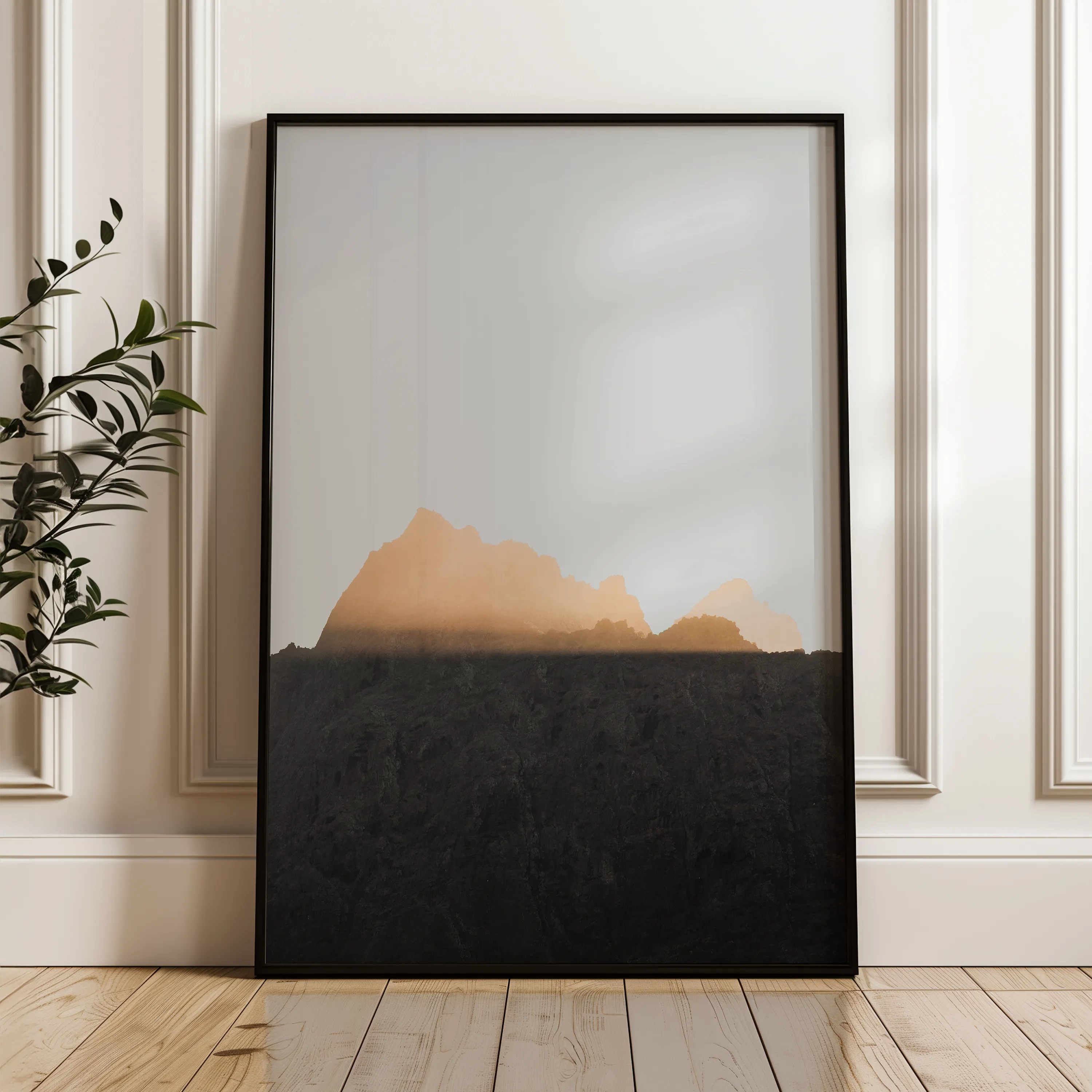 Landscape 061 Canvas Art 18" x 24" / 45 x 60 cm / Black