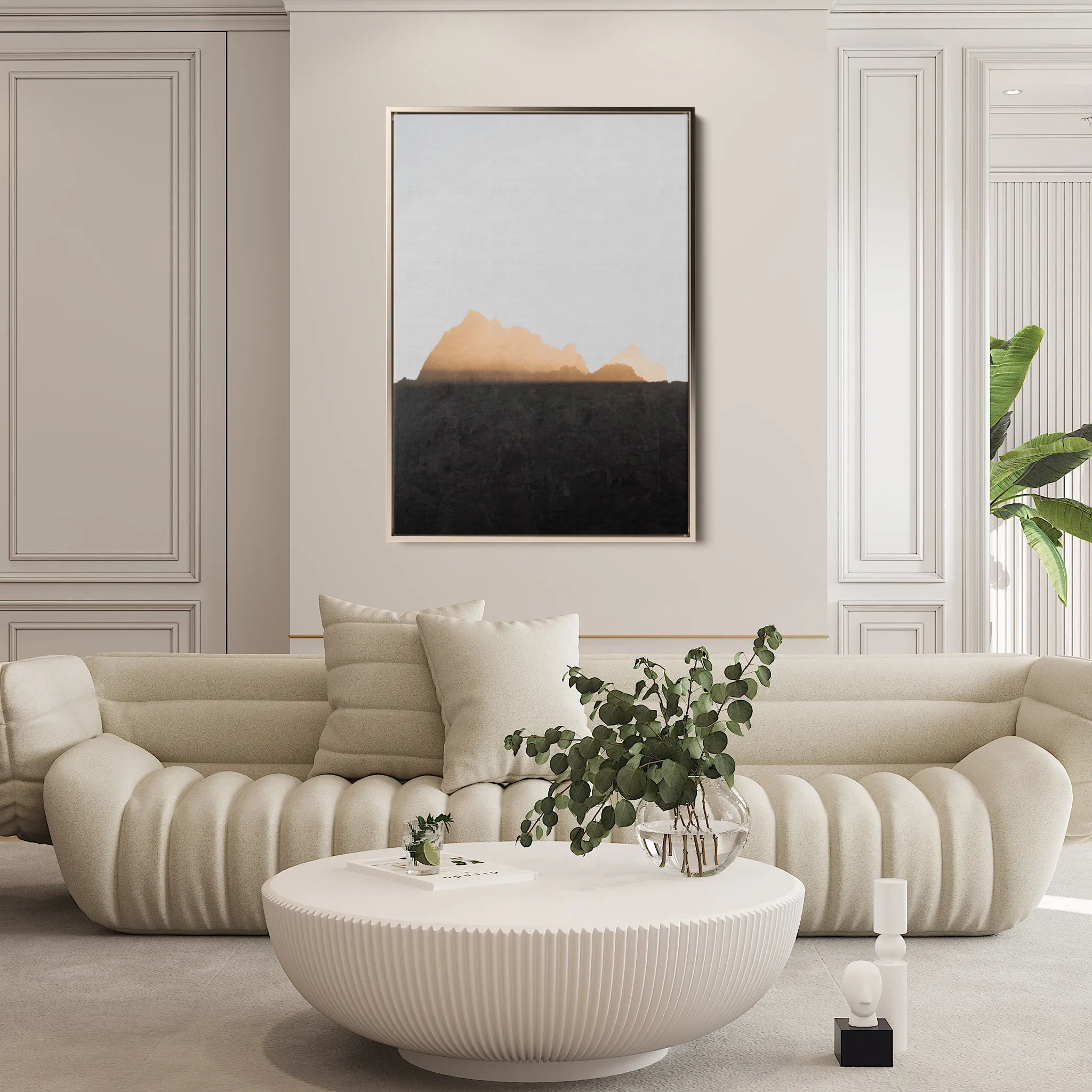 Landscape 061 Canvas Art 18" x 24" / 45 x 60 cm / Black