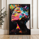 Portrait 061 Canvas Art 18" x 24" / 45 x 60 cm / Black