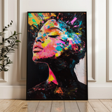 Portrait 061 Canvas Art 18" x 24" / 45 x 60 cm / Black