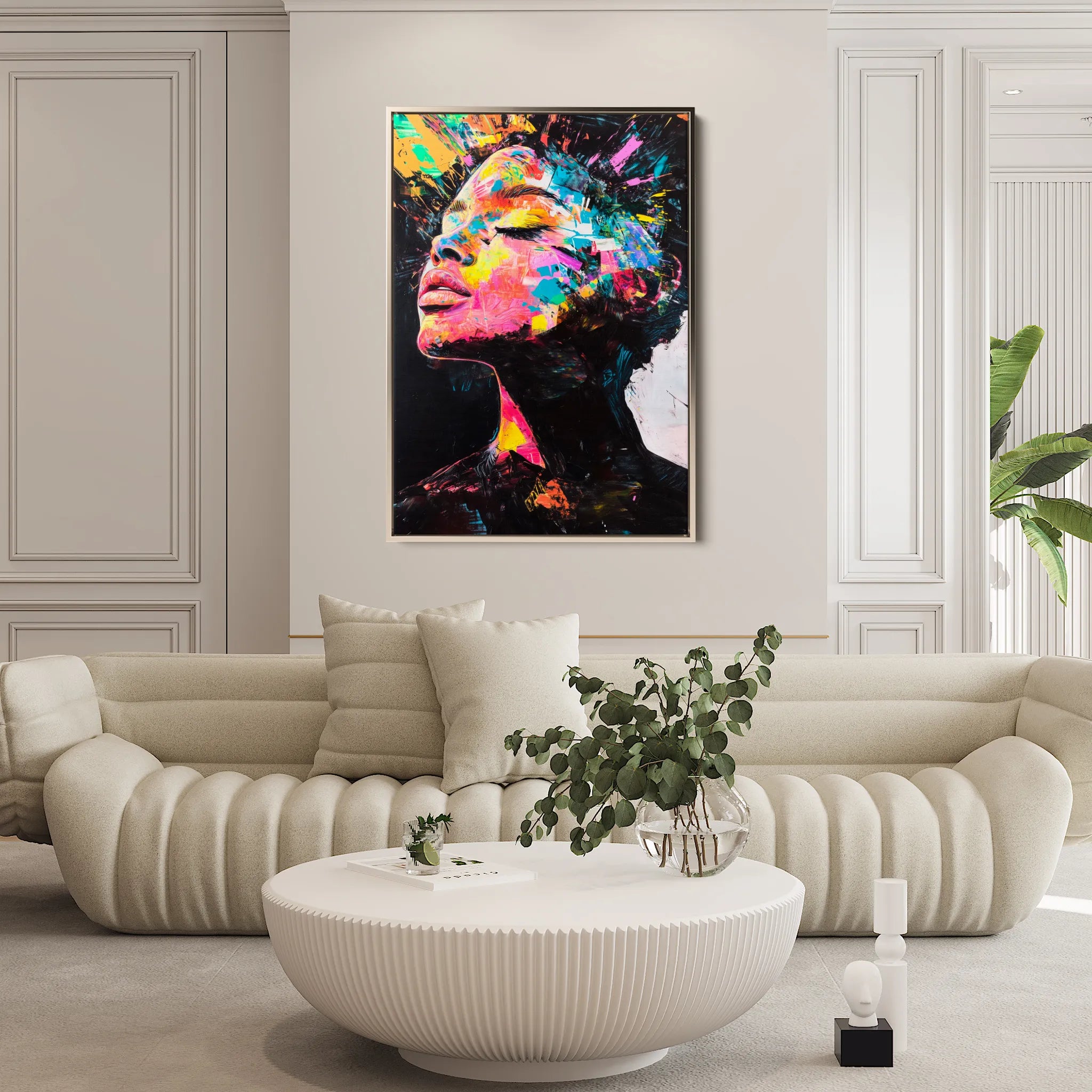 Portrait 061 Canvas Art 18" x 24" / 45 x 60 cm / Black