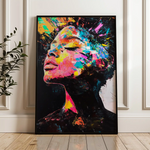 Portrait 061 Canvas Art 60 x 40 cm / Black