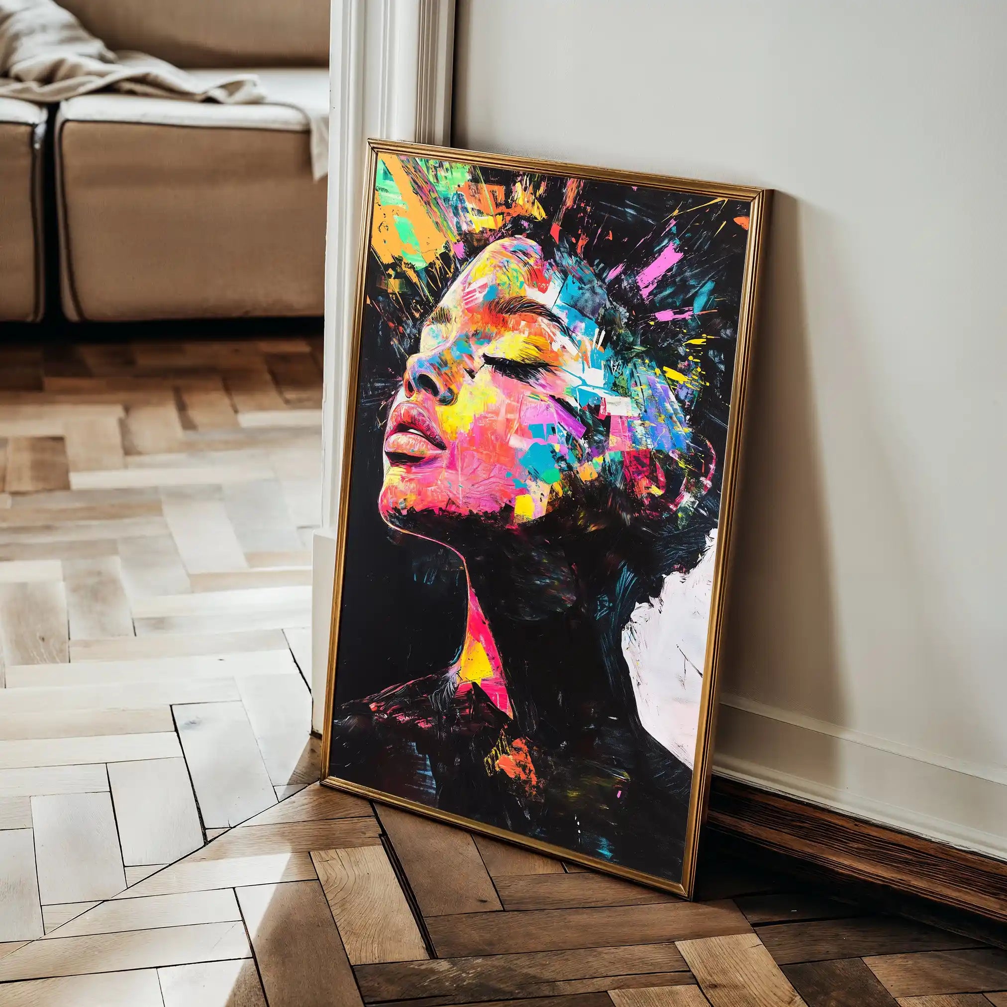 Portrait 061 Canvas Art 60 x 40 cm / Black