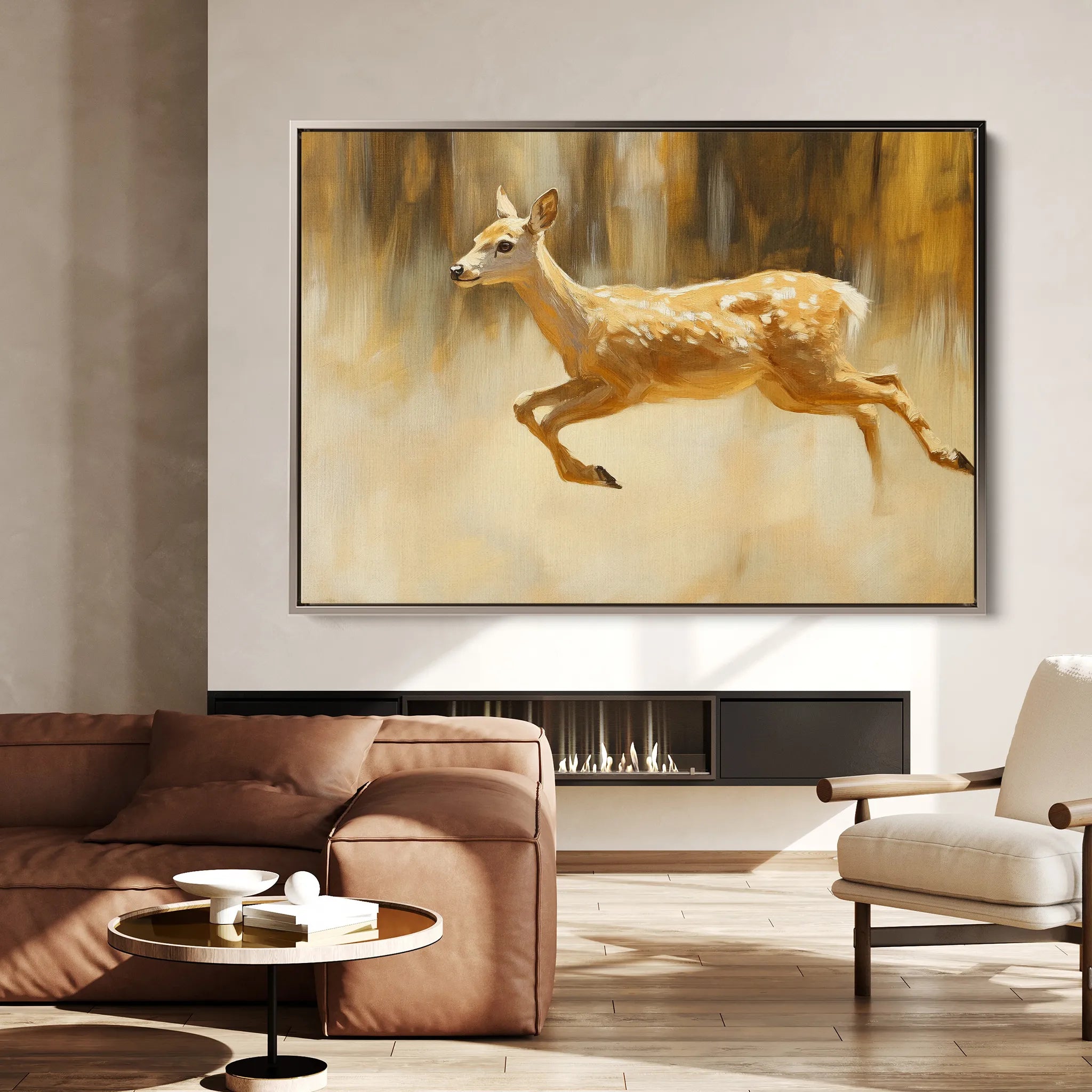 Animals 062 Canvas Art 18" x 24" / 45 x 60 cm / Black
