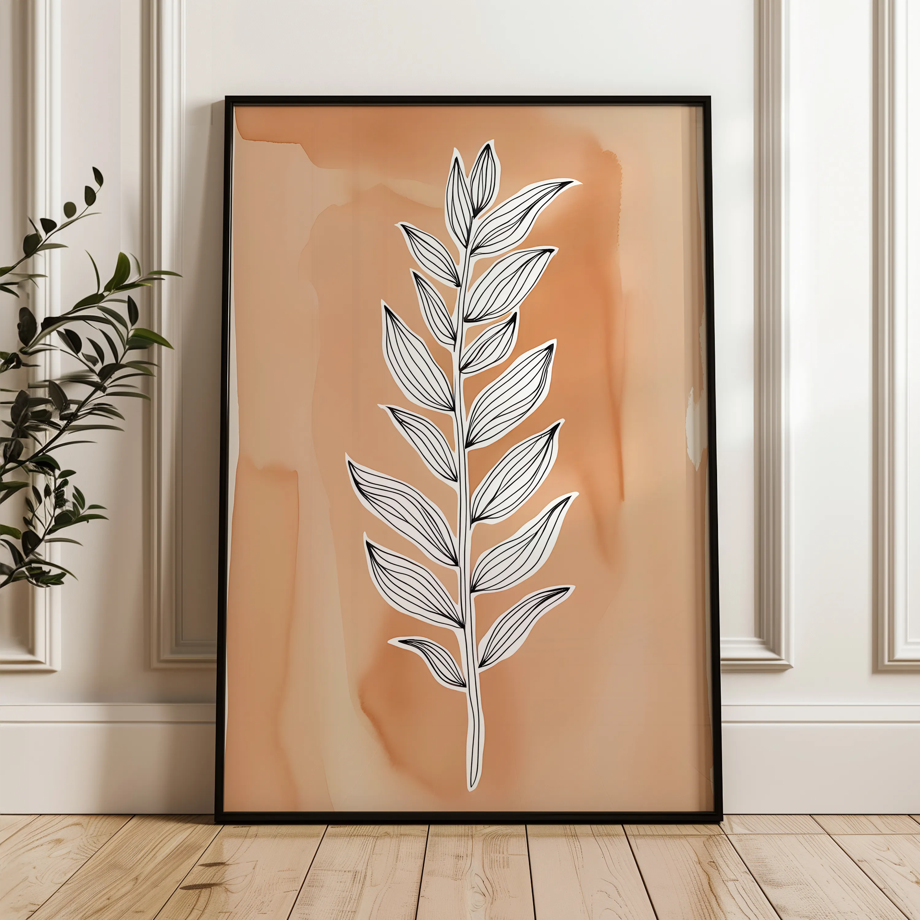 Boho 062 Canvas Art 18" x 24" / 45 x 60 cm / Black