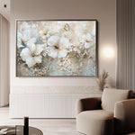 Floral 062 Canvas Art 18" x 24" / 45 x 60 cm / Black