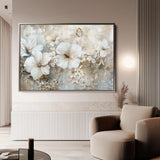 Floral 062 Canvas Art 18" x 24" / 45 x 60 cm / Black
