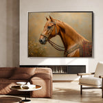 Horses 062 Canvas Art 18" x 24" / 45 x 60 cm / Black
