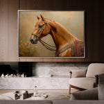 Horses 062 Canvas Art 18" x 24" / 45 x 60 cm / Black