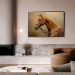Horses 062 Canvas Art 18" x 24" / 45 x 60 cm / Black