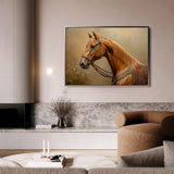 Horses 062 Canvas Art 18" x 24" / 45 x 60 cm / Black