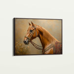 Horses 062 Canvas Art 18" x 24" / 45 x 60 cm / Black