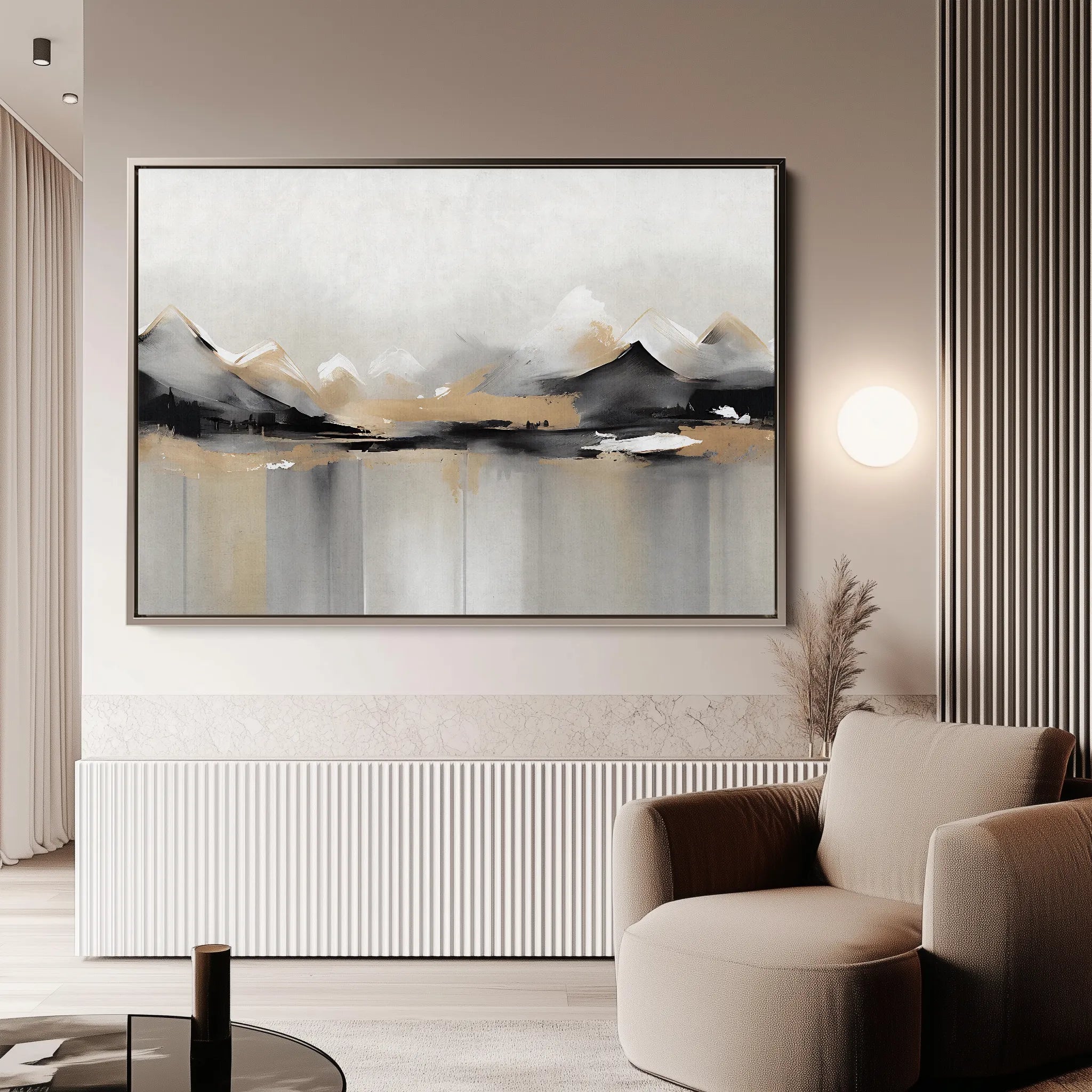 Landscape 062 Canvas Art 18" x 24" / 45 x 60 cm / Black