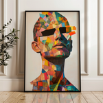 Portrait 062 Canvas Art 18" x 24" / 45 x 60 cm / Black
