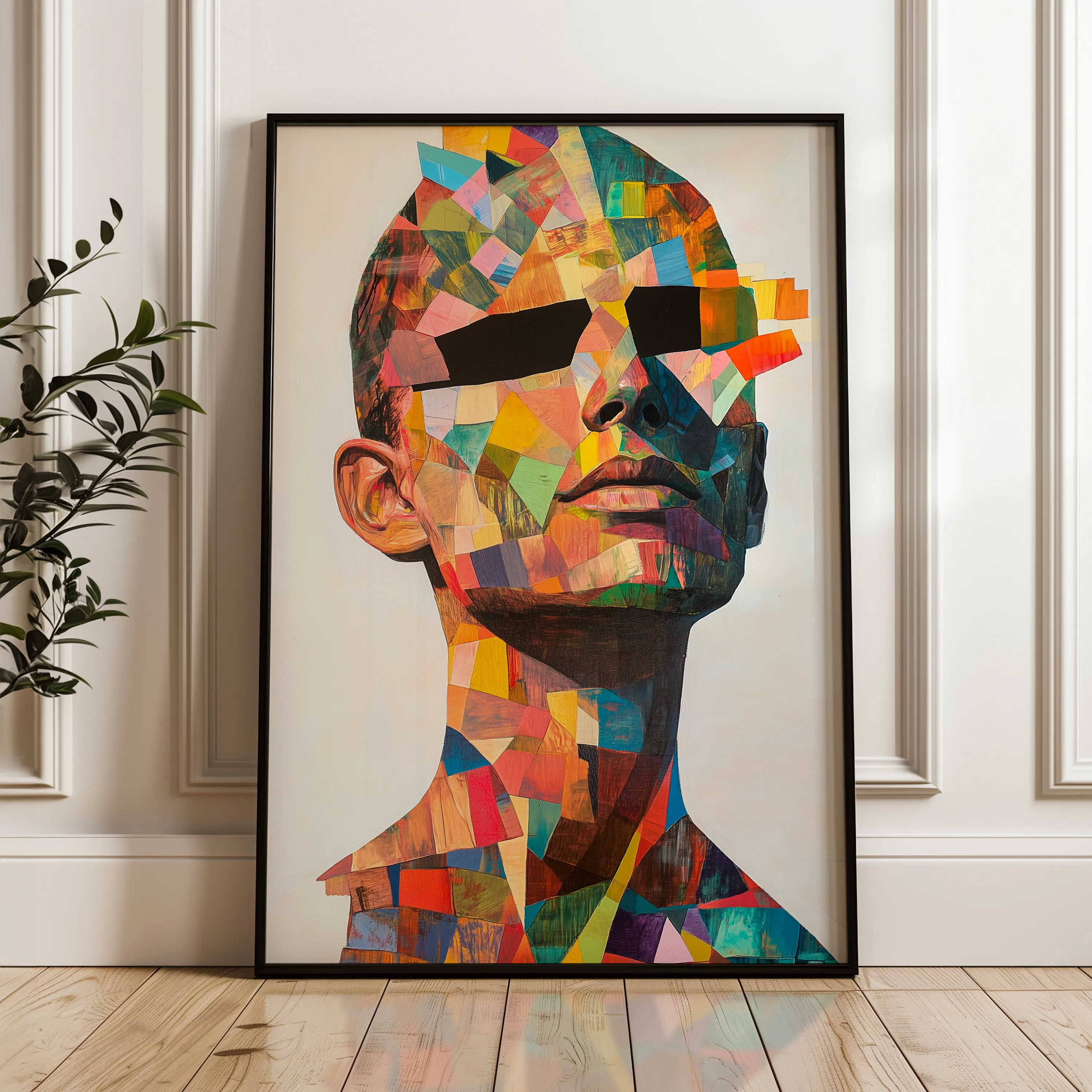 Portrait 062 Canvas Art 18" x 24" / 45 x 60 cm / Black