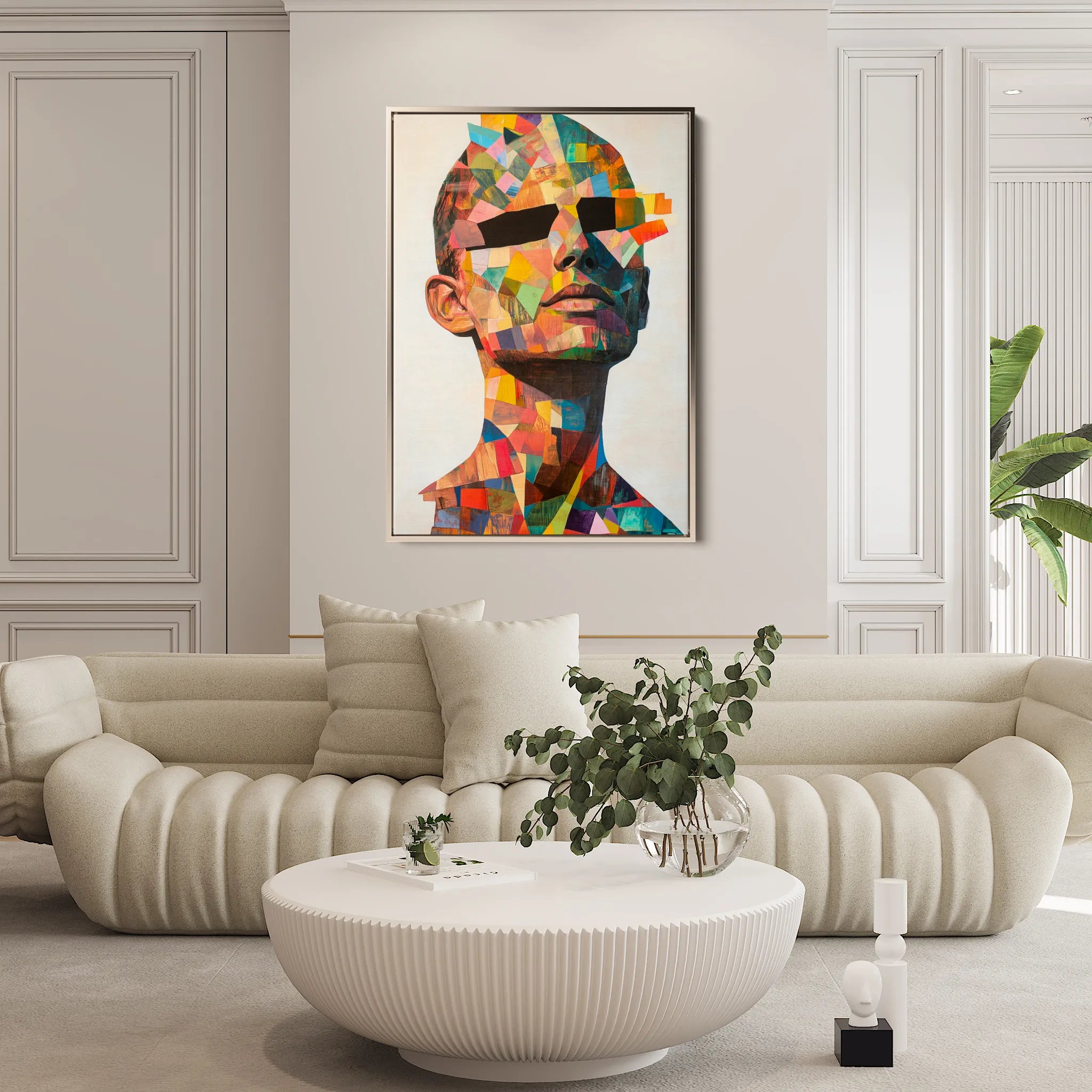 Portrait 062 Canvas Art 18" x 24" / 45 x 60 cm / Black
