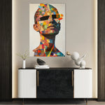 Portrait 062 Canvas Art 18" x 24" / 45 x 60 cm / Black