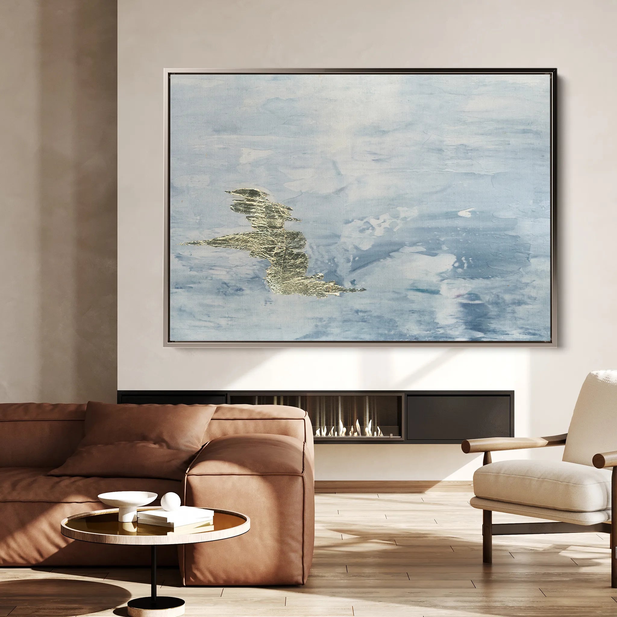 Abstract 063 Canvas Art 18" x 24" / 45 x 60 cm / Black