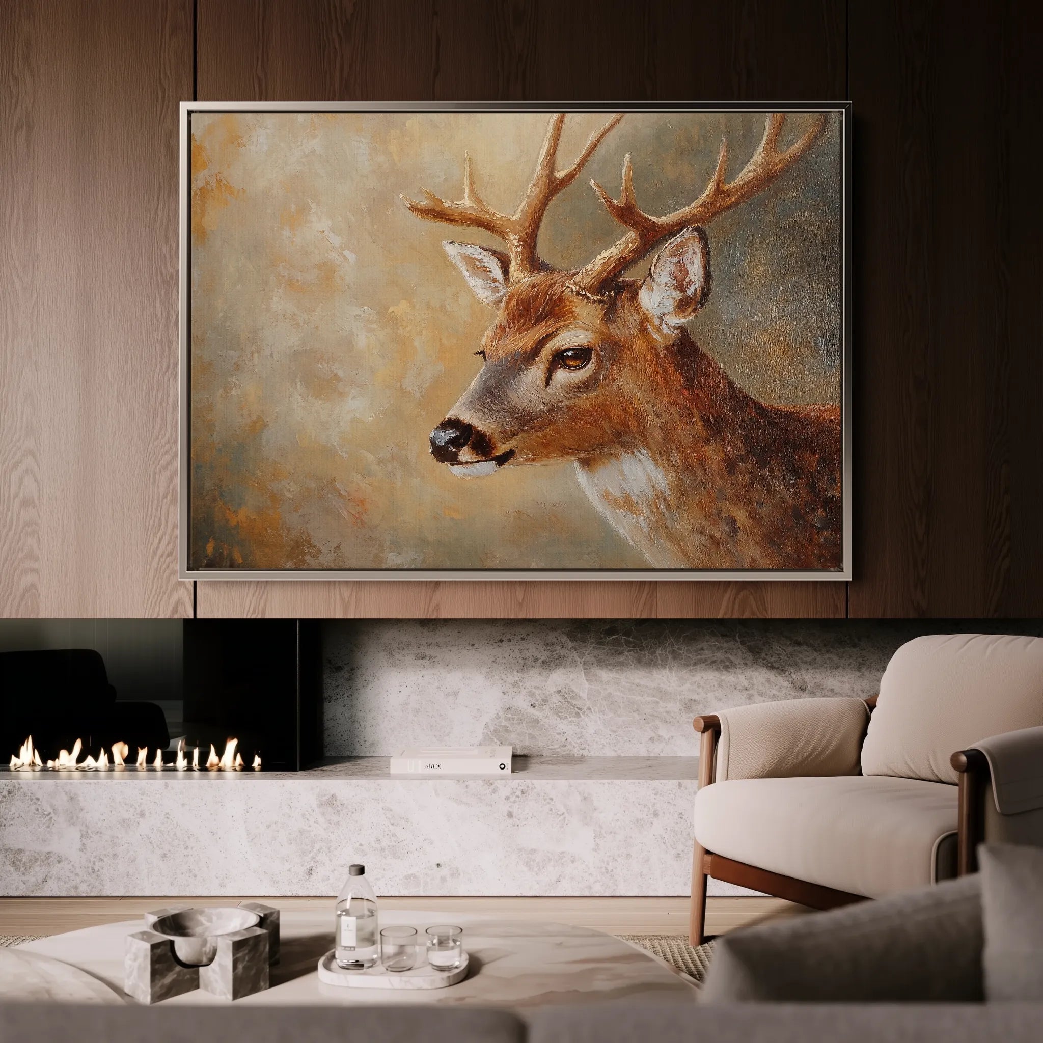 Animals 063 Canvas Art 18" x 24" / 45 x 60 cm / Black