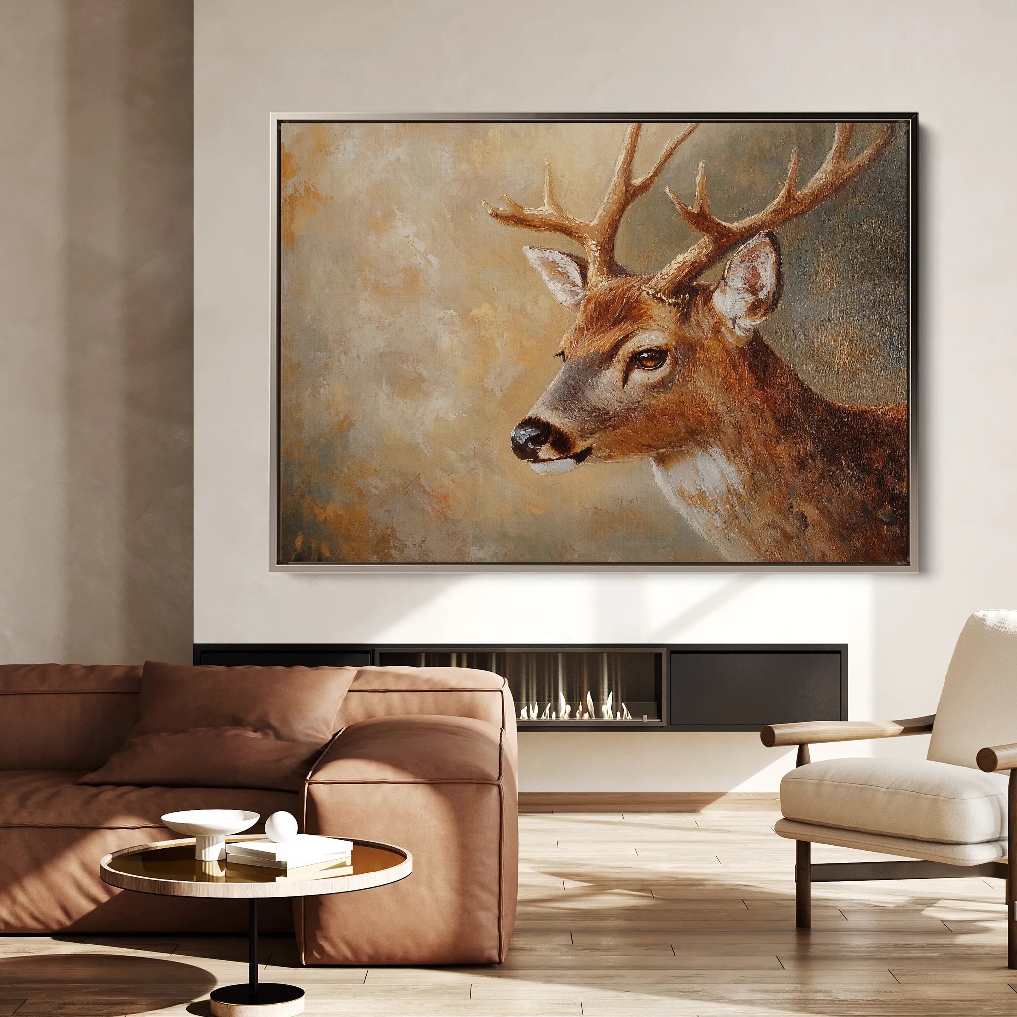 Animals 063 Canvas Art 18" x 24" / 45 x 60 cm / Black