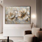 Floral 063 Canvas Art 18" x 24" / 45 x 60 cm / Black