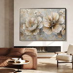 Floral 063 Canvas Art 18" x 24" / 45 x 60 cm / Black