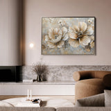 Floral 063 Canvas Art 18" x 24" / 45 x 60 cm / Black