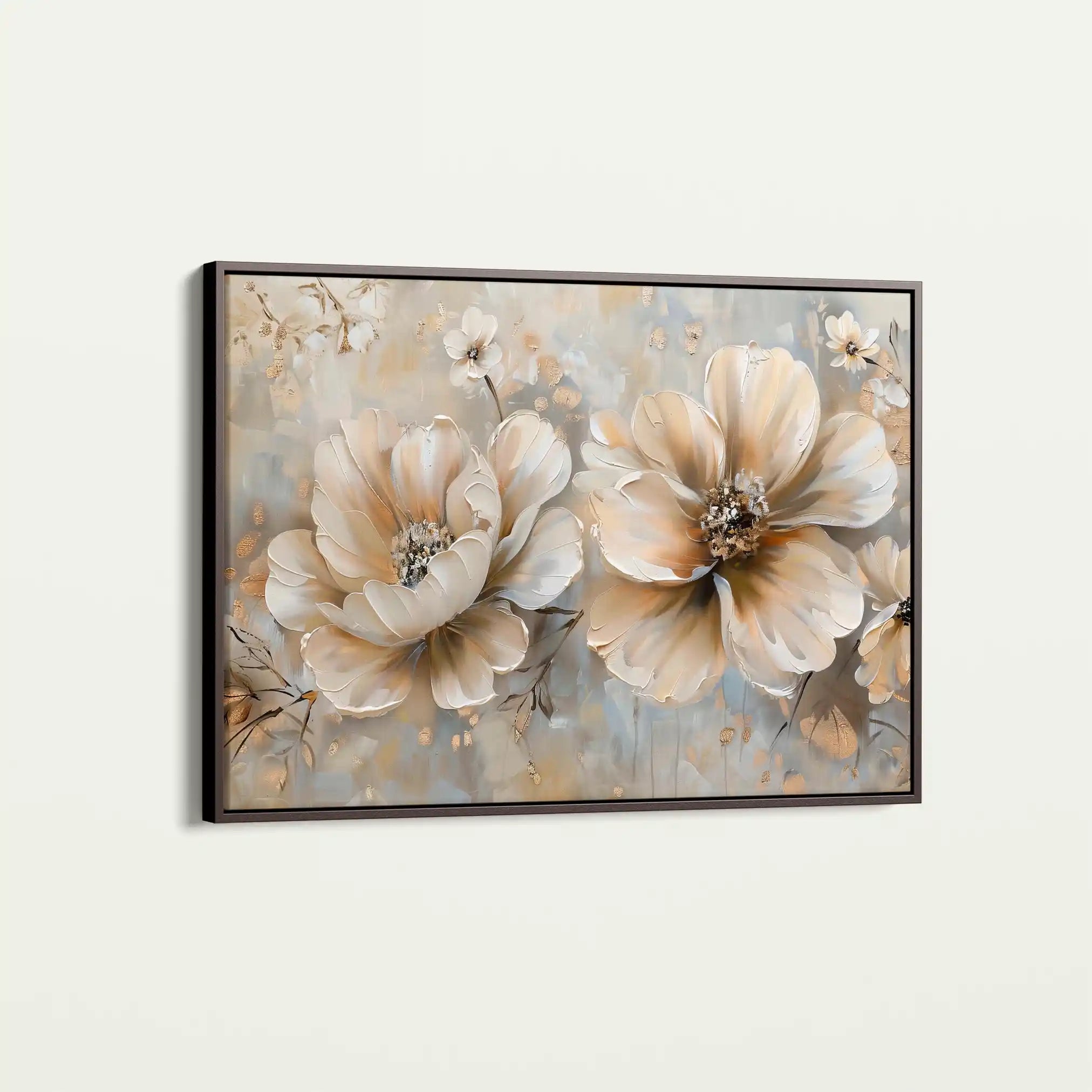 Floral 063 Canvas Art 18" x 24" / 45 x 60 cm / Black
