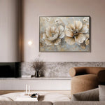 Floral 063 Canvas Art 60 x 40 cm / Black