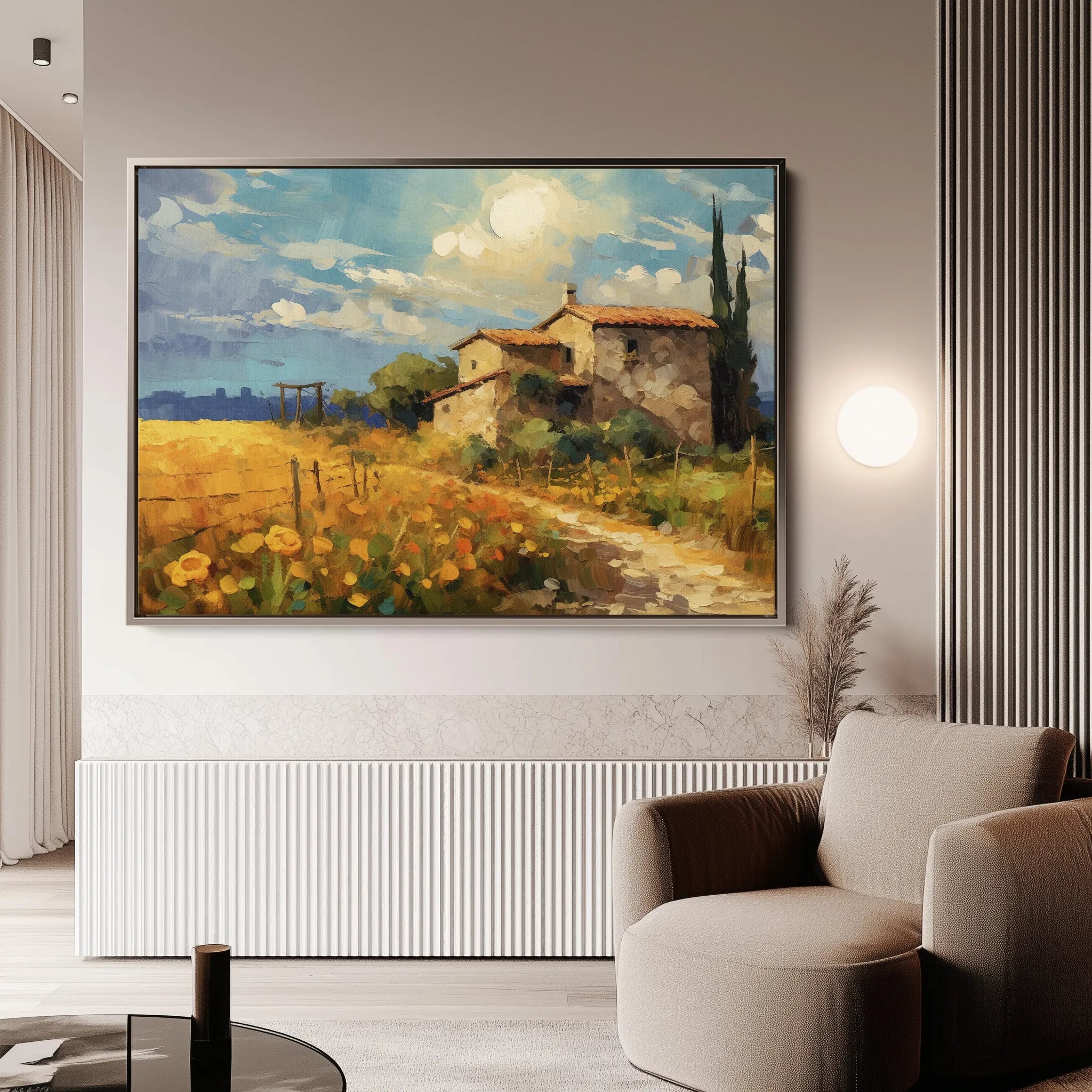 Landscape 063 Canvas Art 18" x 24" / 45 x 60 cm / Black