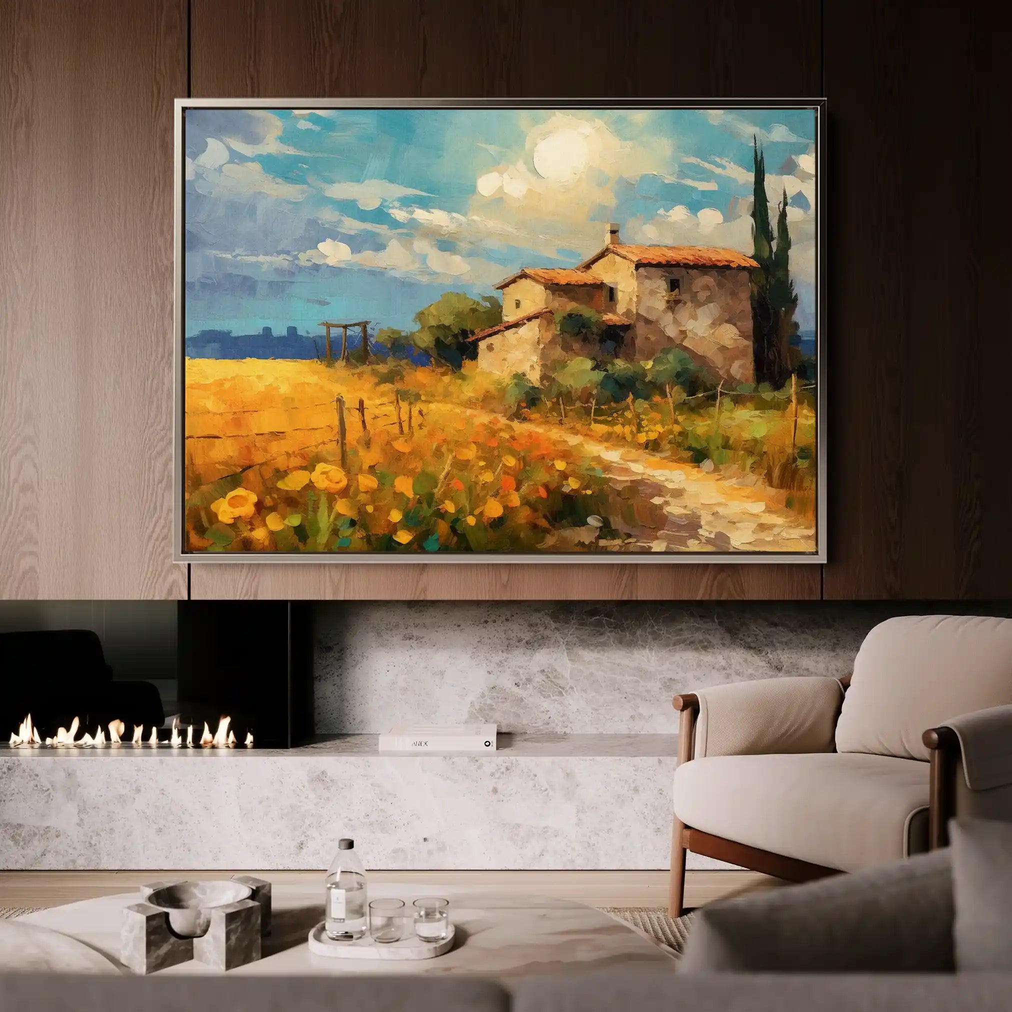 Landscape 063 Canvas Art 60 x 40 cm / Black