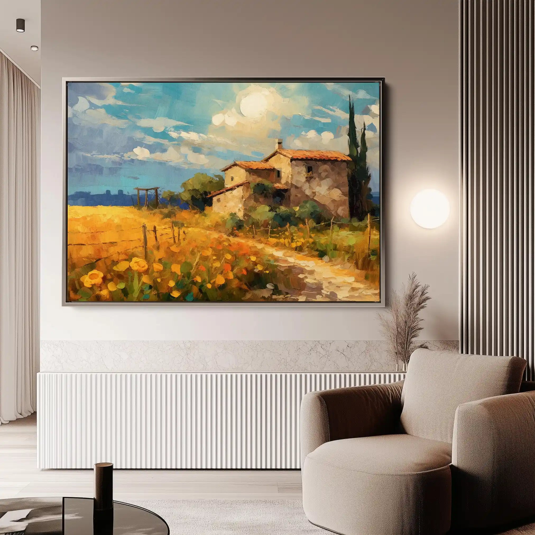 Landscape 063 Canvas Art 60 x 40 cm / Black