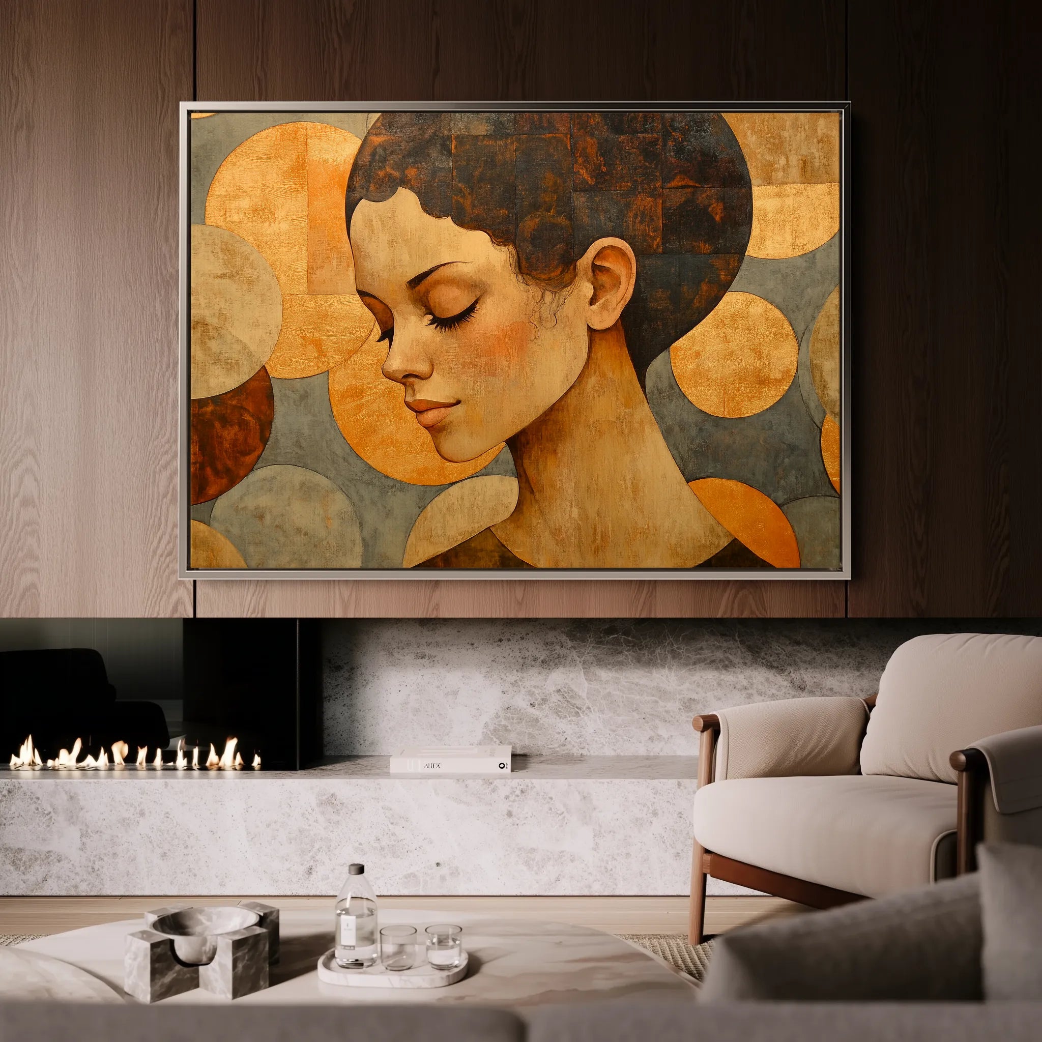 Portrait 063 Canvas Art 18" x 24" / 45 x 60 cm / Black