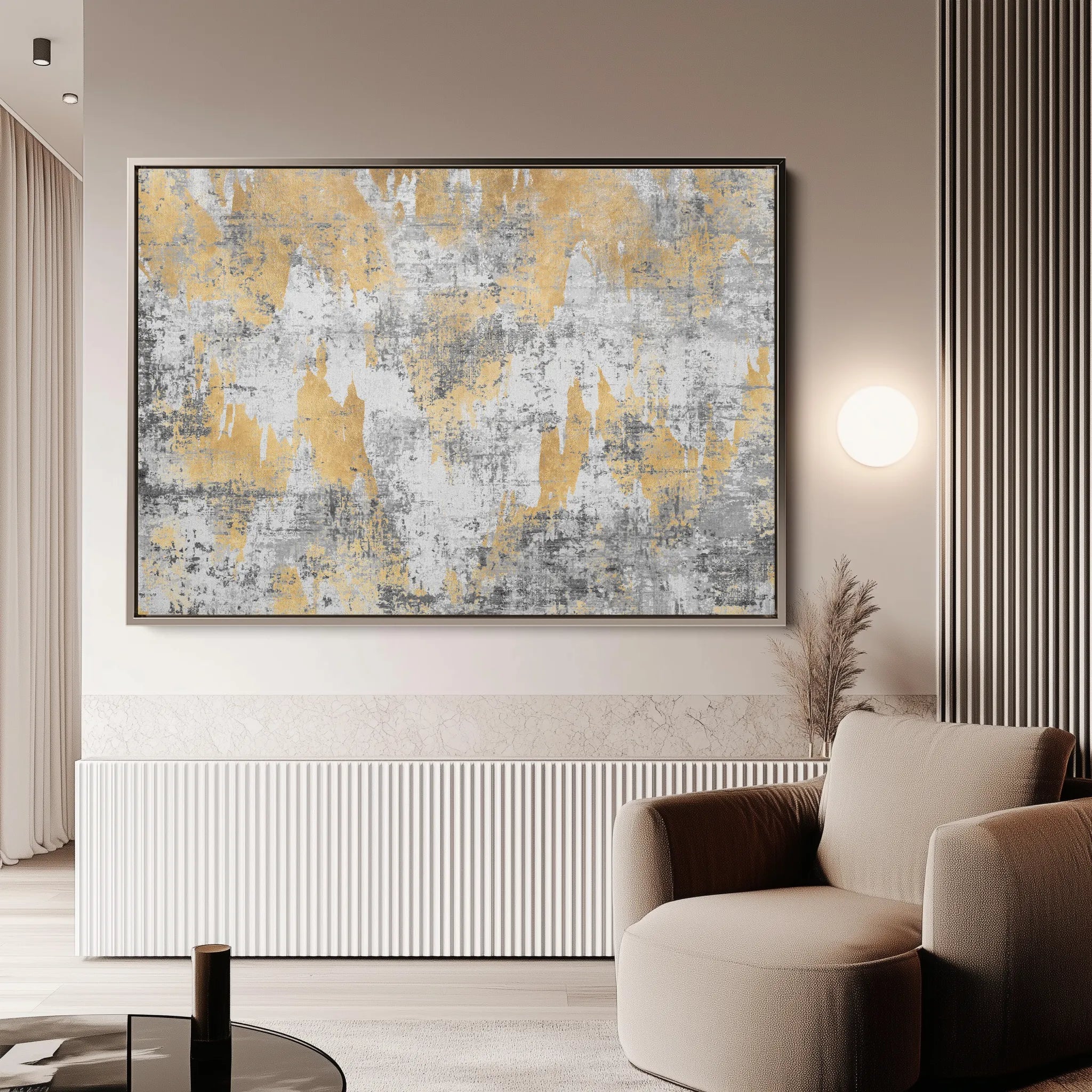 Abstract 064 Canvas Art 18" x 24" / 45 x 60 cm / Black