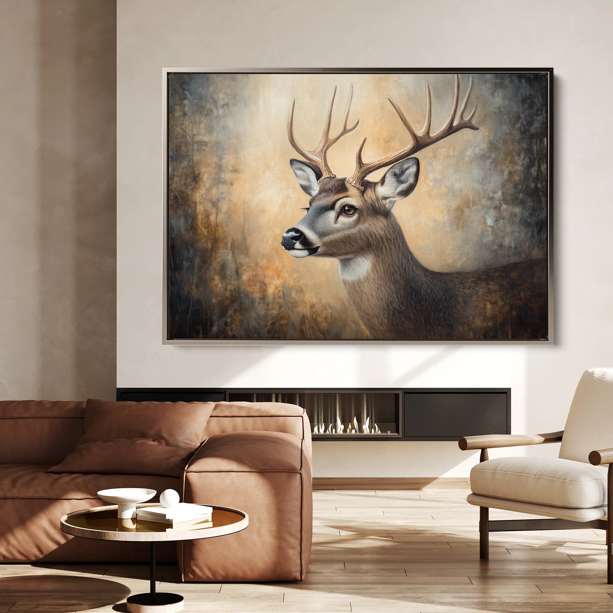 Animals 064 Canvas Art 18" x 24" / 45 x 60 cm / Black