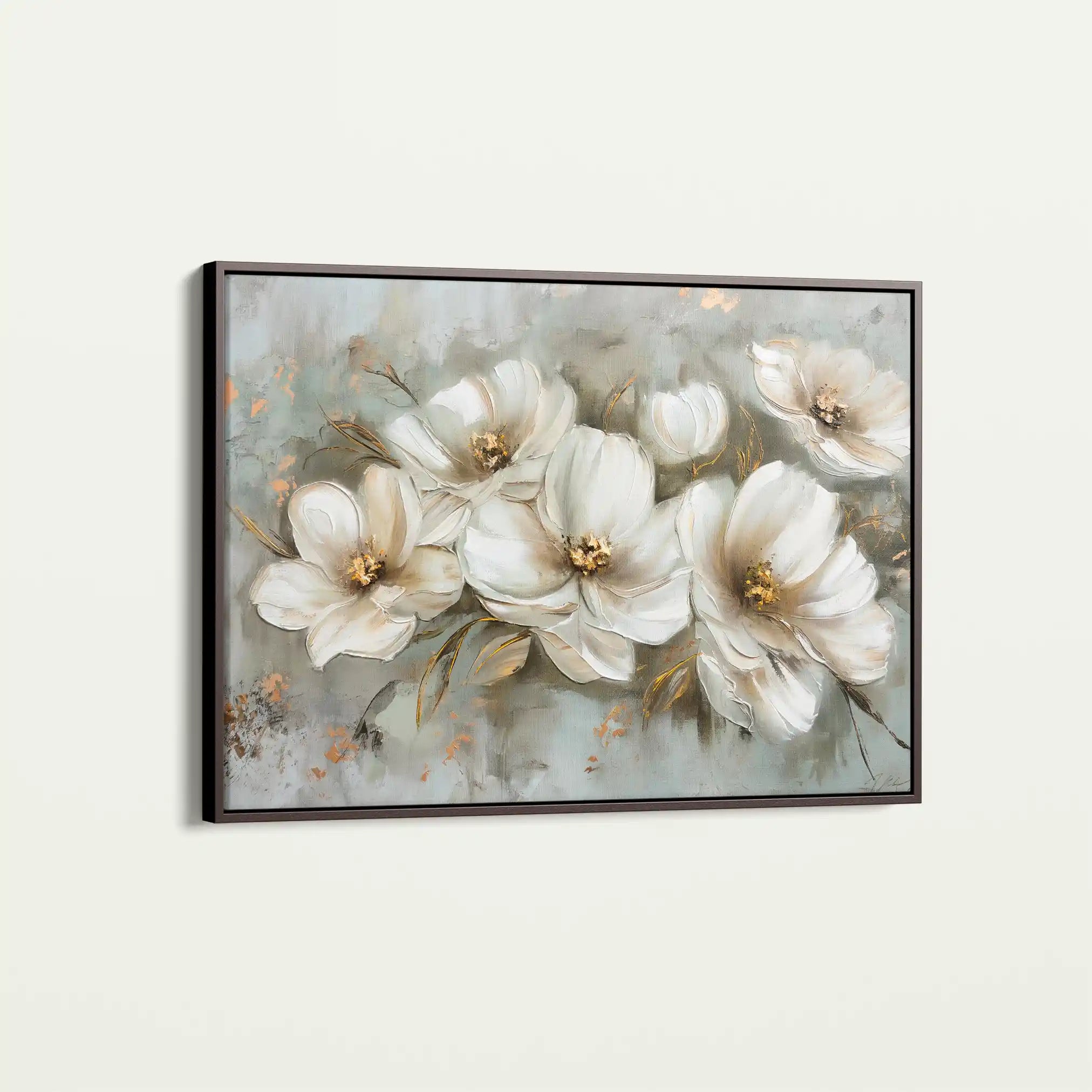Floral 064 Canvas Art 18" x 24" / 45 x 60 cm / Black