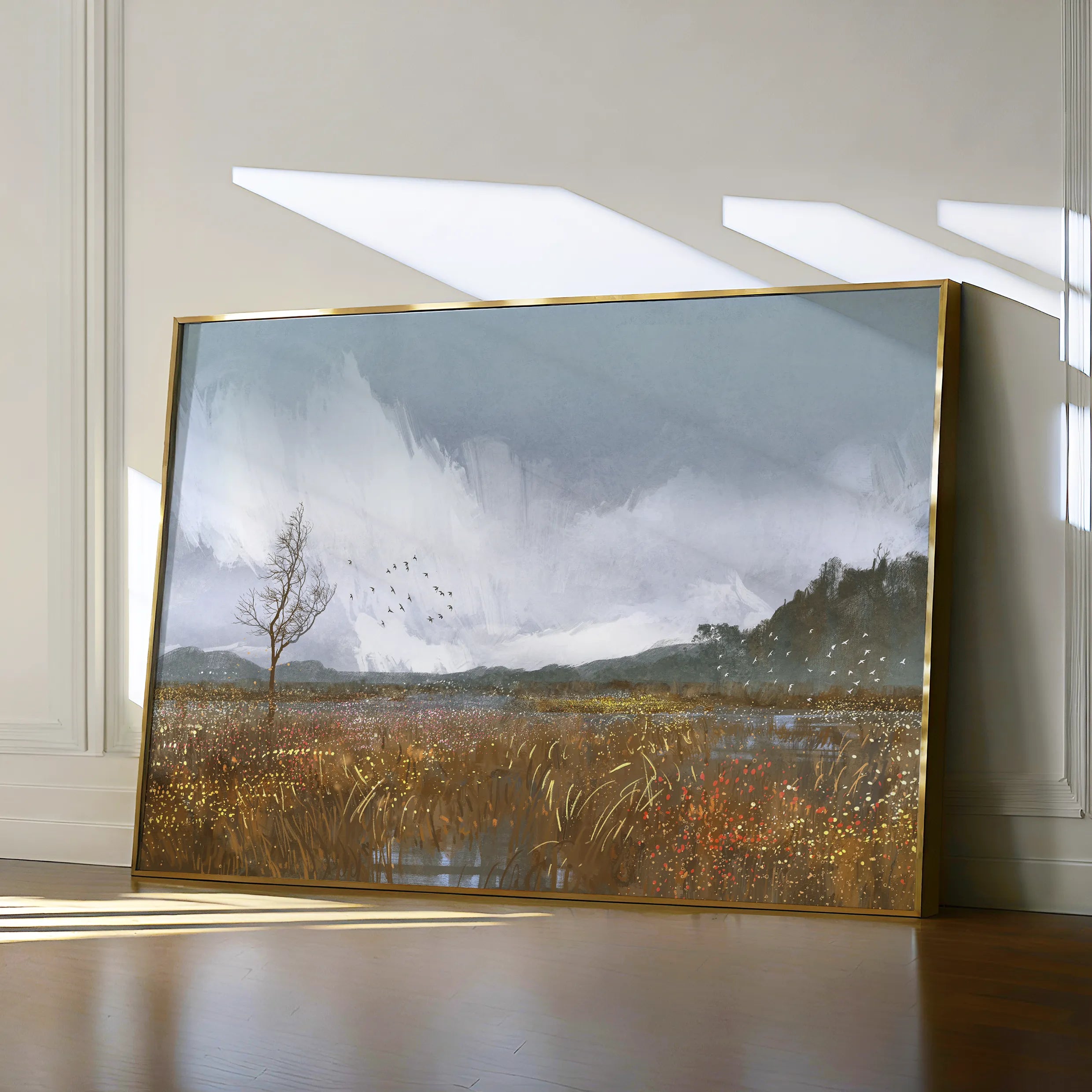 Landscape 064 Canvas Art 18" x 24" / 45 x 60 cm / Black