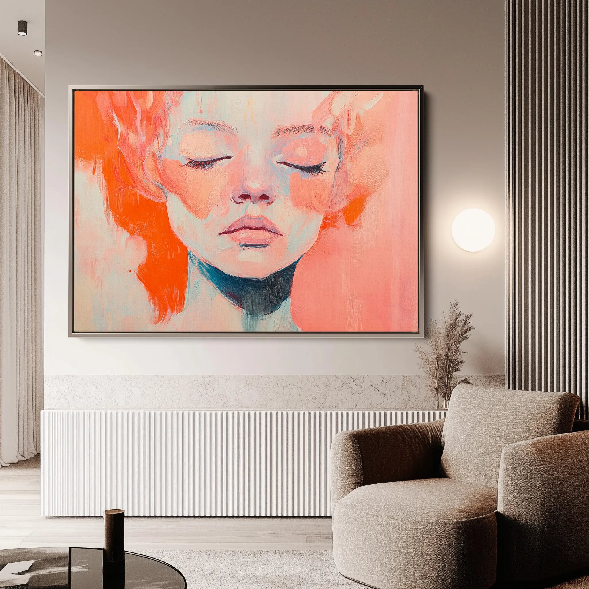 Portrait 064 Canvas Art 18" x 24" / 45 x 60 cm / Black